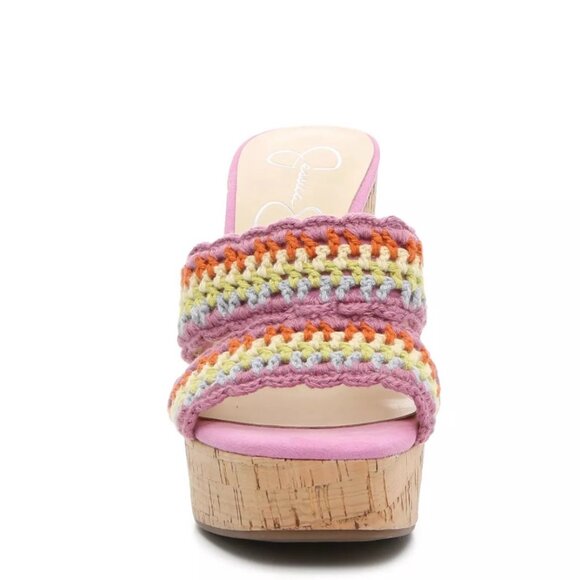 NIB (New In Box) Jessica Simpson Satela Cork Wedge Crochet Sandals - Size 11 - Picture 3 of 9
